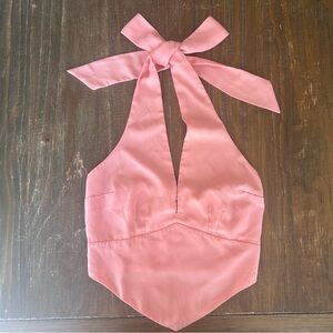 Abercrombie & Fitch Pink Halter Top - Bow Neck Balletcore Y2K Going Out Size S